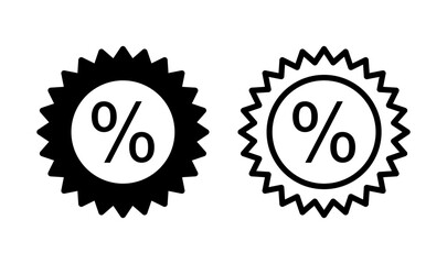 Discount icon logo design. Discount tag sign and symbol