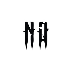 NQ monogram logo design letter text name symbol monochrome logotype alphabet character simple logo