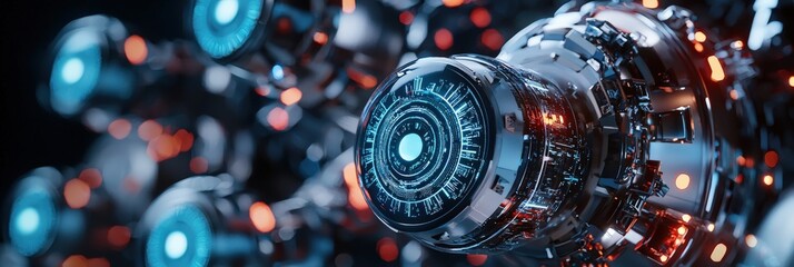 Futuristic communication satellites orbiting Earth, transmitting digital signals with holographic effects, photorealistic