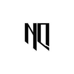 NQ monogram logo design letter text name symbol monochrome logotype alphabet character simple logo
