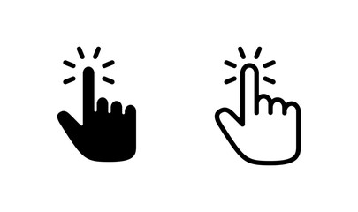 Hand cursor icon logo design. cursor sign and symbol. hand cursor icon clik