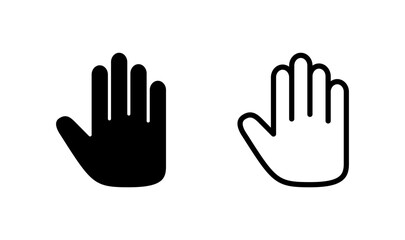 Obraz premium Hand icon logo design. hand sign and symbol. palm