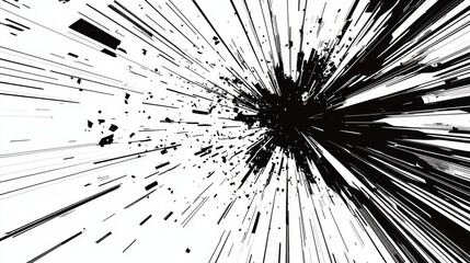 Obraz premium Explosive bursts create an energetic atmosphere against a clean white backdrop.