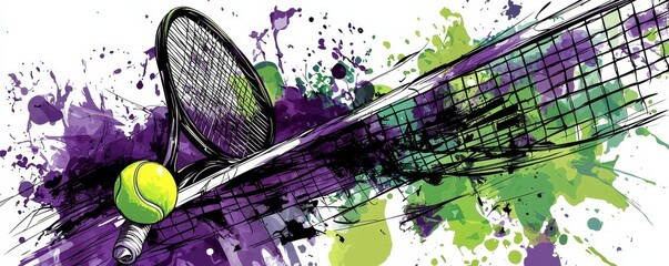 Artistic representation of Wimbledon through abstract imagery.