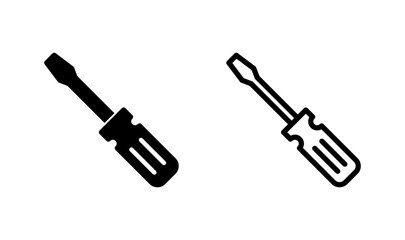 Fototapeta premium Screwdriver icon logo design. tools sign and symbol