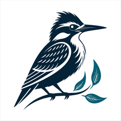 bird on a branch vector art