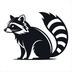 raccoon cat vector art design