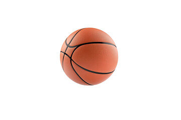 Fototapeta premium A basketball is shown in a close up. on transparent background.