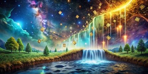 Obraz premium Surreal Progress Bar Loading Money: Abstract Financial Growth Concept Stock Photo