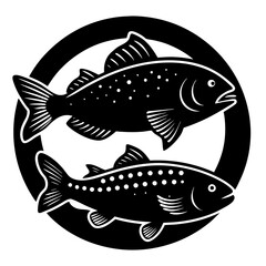 vector illustration of a fish