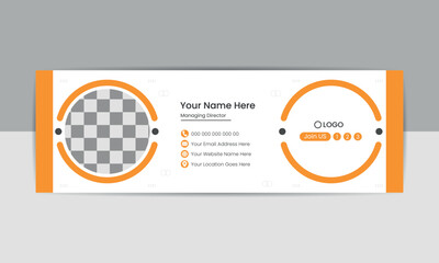 Modern business email signature template or email footer design