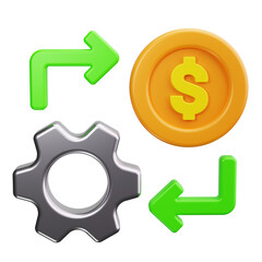 Financial Services 3d render icons