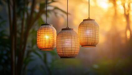 Obraz premium Radiant Lanterns with Elegant Typography