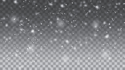 Snow stock illustration.  Vector sparkles on a transparent background. 