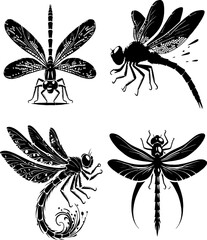 butterfly , butterfly set, butterfly  silhouette set