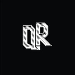 Initial letter QR logo design 