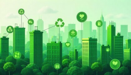 Eco-Friendly Cityscape: A Vision of Sustainable Urban Living