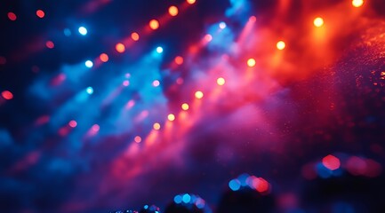 Abstract Red and Blue Stage Lights Background