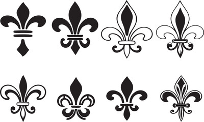 Fleur de lys vintage and Royal lily seamless pattern. Wrapping paper, wallpaper, fabric, banner, sticker, and poster design. French royalty, purity, light, and virtue icon.
