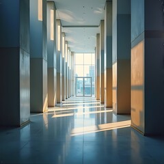 Ethereal Illumination Abstract Light Patterns in Modern Architecture