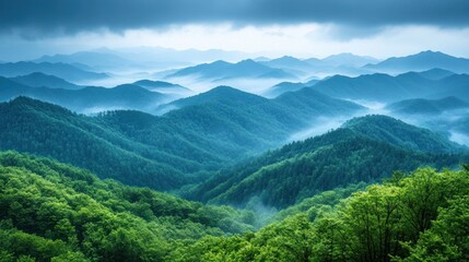 Fototapeta premium Fanciful scenery of an early morning when the sun rises
