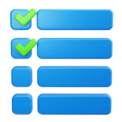 Obraz premium checklist 3d render icons