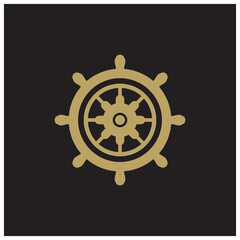 The cruise logo,ship steering logo, boat, yacht, rope, maritime, anchor. Logo for business, sailor, sailing, tourism