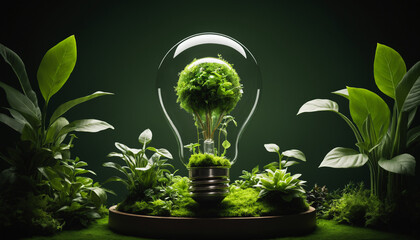 Green energy plug concept - charging battery eco global planet solution. Global warming green eco-friendly solution