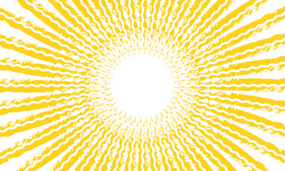 starburst yellow abstract background element of design. orange sunburst - sunray vector illustration