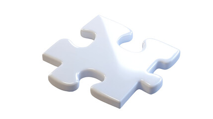 Obraz premium white puzzle piece isolated on white background 
