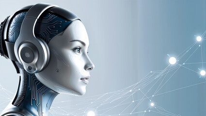 Futuristic Humanoid Robot: A Sleek Blend of Technology and Human-Like Design