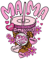 Mama Loves Iced Coffee Valentine