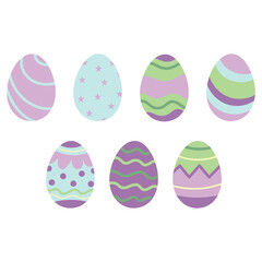 set of easter eggs