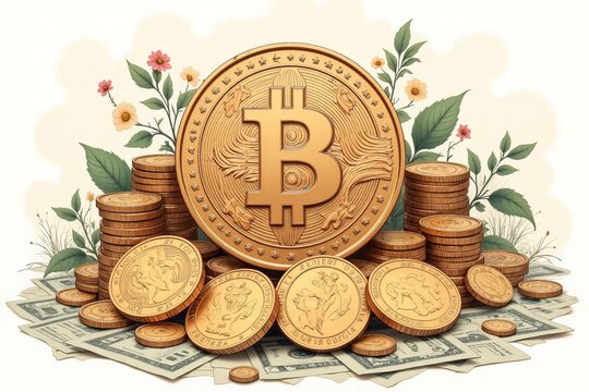 AI simbolo dei Bitcoin criptovaluta 02