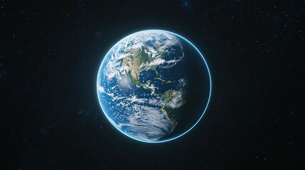 Fototapeta premium Exploring earth from space global view image