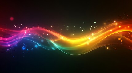 Obraz premium Radiant multi-colored lights illuminating an abstract pattern