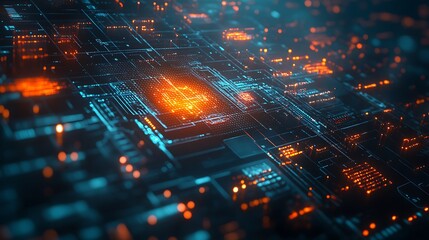 Obraz premium Health care icons on a glowing futuristic interactive digital background