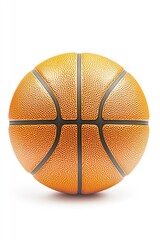 Fototapeta premium A close-up view of an orange basketball showcasing its texture and design. Perfect for sports enthusiasts, athletes, and basketball lovers.