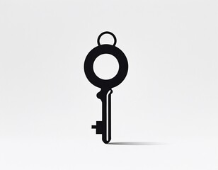 key keyhole, key icon 3d