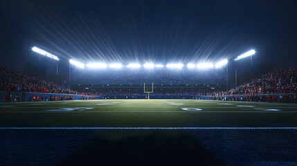 Night Football Game Stadium