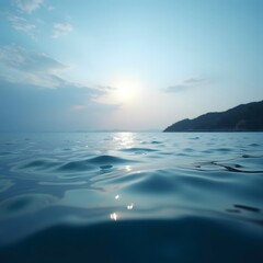 Obraz premium Tranquil Lake Serenity Captivating Studio-lit Sea Photo for 