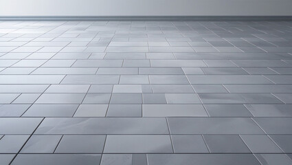grey tile floor isolated Stock Photos Pictures & Royalty Abstract Geometric Pattern Lines Tessellation and Modern Art Aesthetic on White Background with Perspective View Stock Photos & Royalty Images