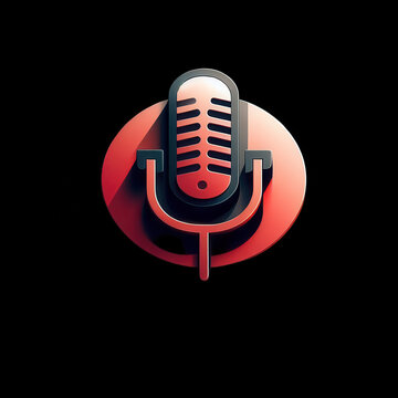 Retro Panel Podcast Mic Logo for talk shows, newsrooms, and media studios &mdash; ideal for cover art, lower-thirds, and app icons