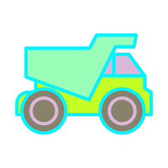 Mining Truck Icon Design