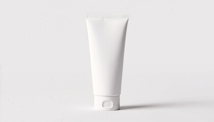 White tube mockup with a blank surface for product design