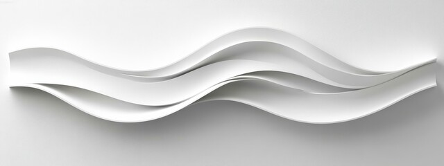Obraz premium Abstract White Wave Forms Design