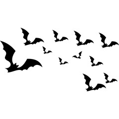 Halloween Bats Silhouette