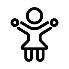 cheerleader line icon, perfect for uiux website and mobile apps projects