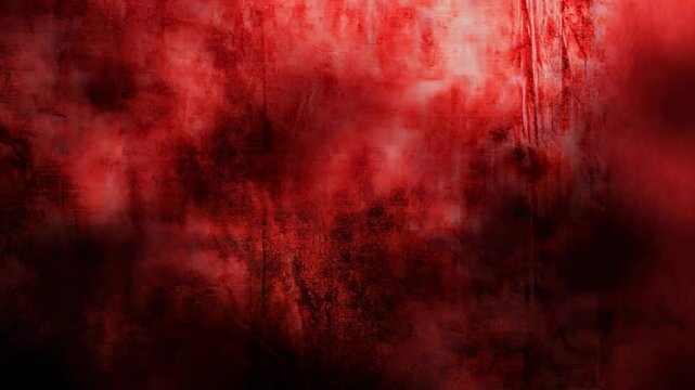 Abstract textured red background with rich color tones and artistic brush strokes. Creative design and art concept. High quality 4k footage