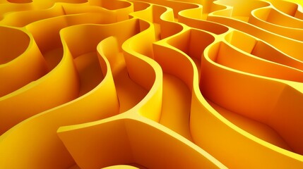 Obraz premium Abstract Geometric Pattern in Sunny Yellow